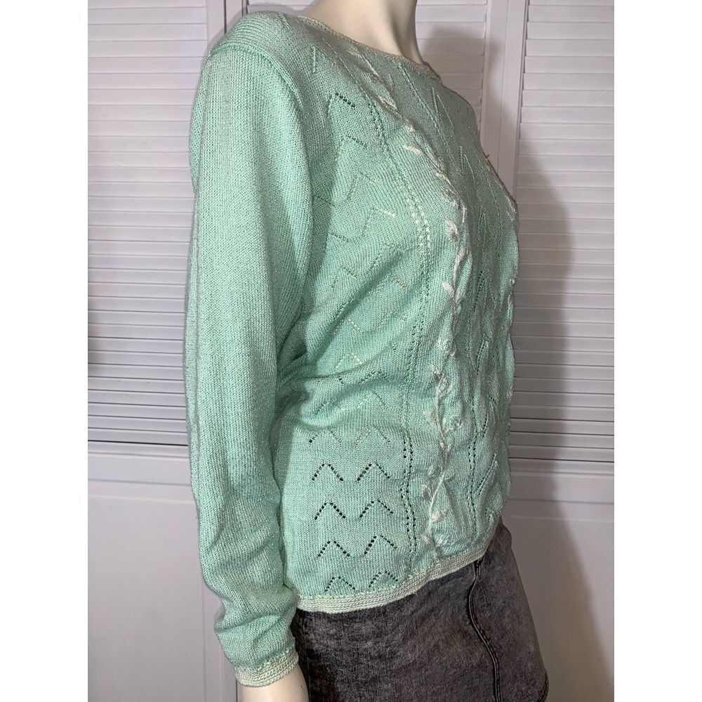 Vintage Pastel Embroidered Knit Sweater Large‎ - Picture 7 of 16